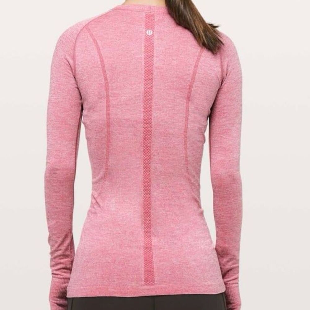 Lululemon Swiftly Tech Sparkling Pink Violet Red/White/Silver. Size 12 EUC